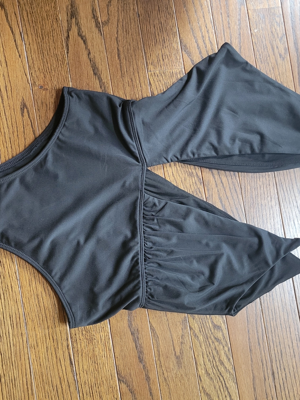 Black One-Piece Swimsuit with Cutout Detail